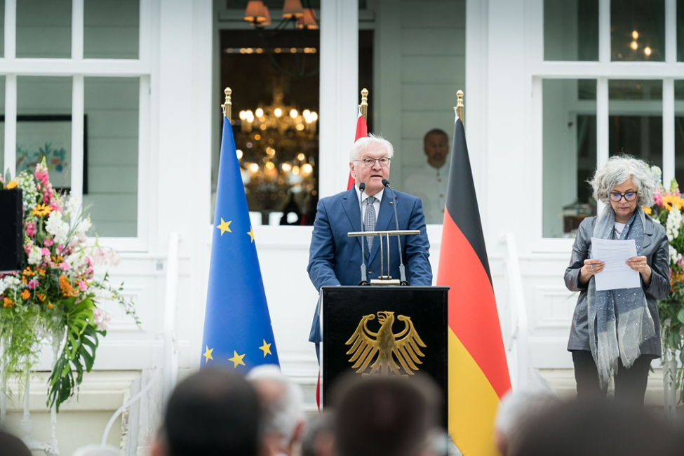 Bundespräsident Steinmeier hält eine Ansprache beim Kulturabend in der Kulturakademie Tarabya