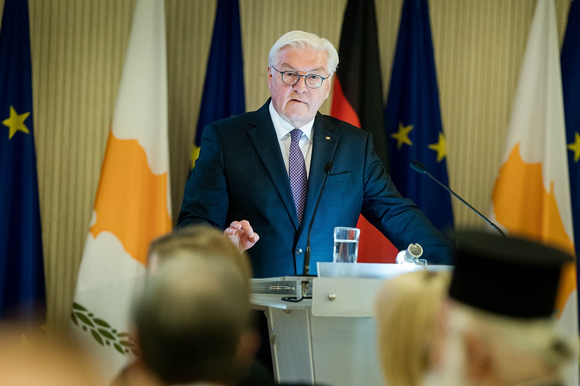 Federal President Frank-Walter Steinmeier delivered a speech at a state banquet hosted by President Nikos Christodoulides in Nikosia