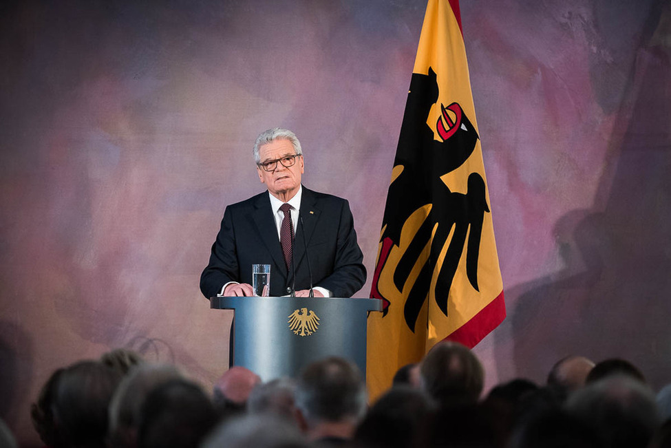 Federal President Joachim Gauck holds a speech about the topic "What should our country be like"? at Schloss Bellevue